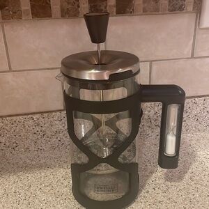 French Press with timer with extra filter